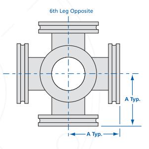 ISO-K法兰六通接头